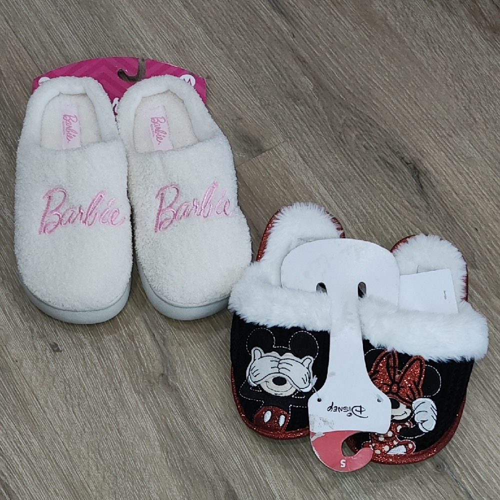 Barbie and Disney Slippers Set
